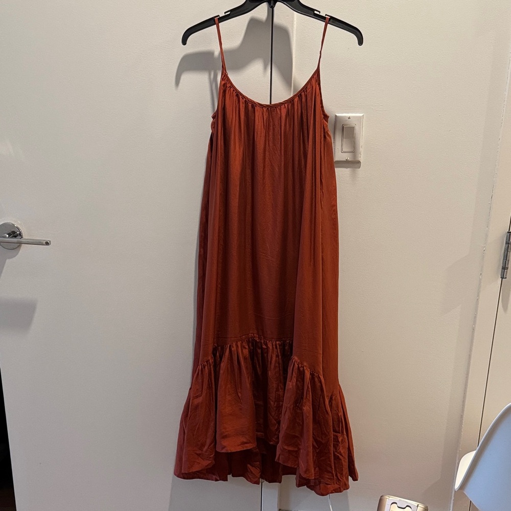 Allsaints Rust Color Silk Dress size 00